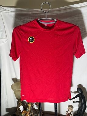 Athletic Works Bright Red Short-Sleeve Crew Athletic Tee